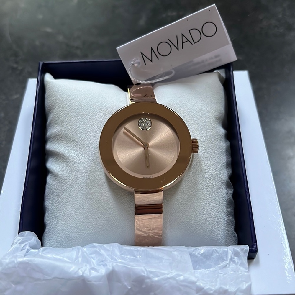 Movado watch in Rose Gold